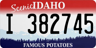 ID license plate I382745