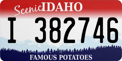 ID license plate I382746