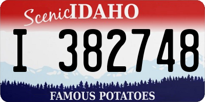 ID license plate I382748