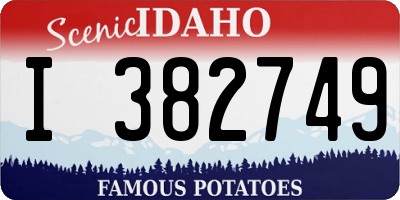 ID license plate I382749