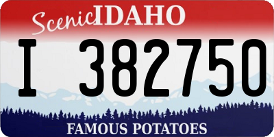 ID license plate I382750
