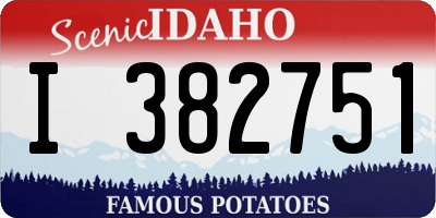 ID license plate I382751