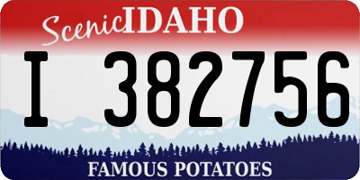 ID license plate I382756
