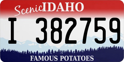 ID license plate I382759