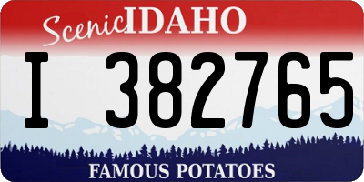 ID license plate I382765