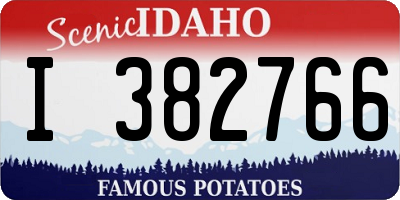 ID license plate I382766