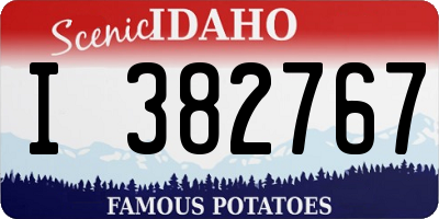 ID license plate I382767