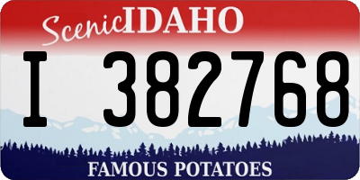 ID license plate I382768