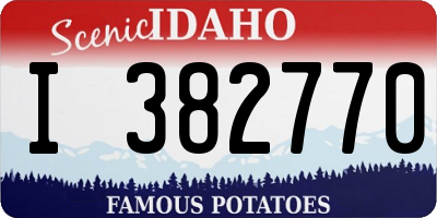 ID license plate I382770