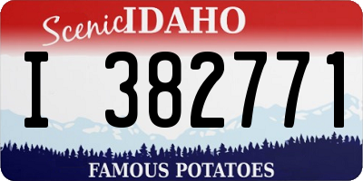 ID license plate I382771