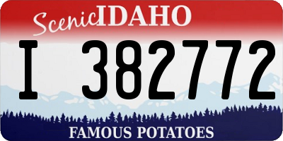 ID license plate I382772
