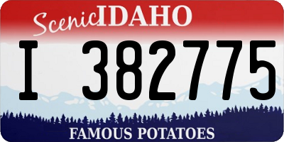 ID license plate I382775