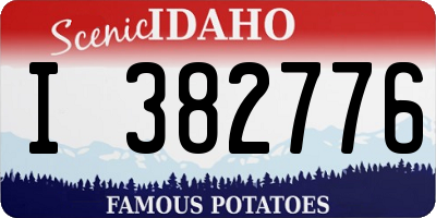 ID license plate I382776
