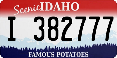 ID license plate I382777