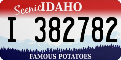 ID license plate I382782
