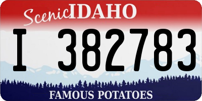 ID license plate I382783