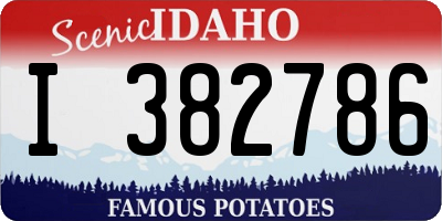 ID license plate I382786