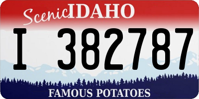 ID license plate I382787