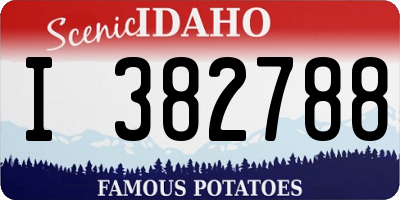 ID license plate I382788