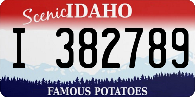 ID license plate I382789