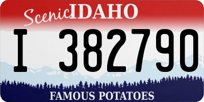 ID license plate I382790