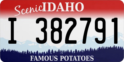 ID license plate I382791