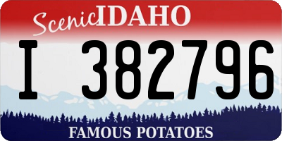 ID license plate I382796