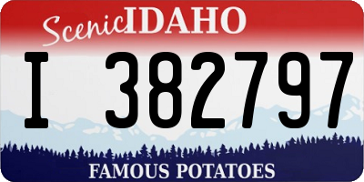 ID license plate I382797