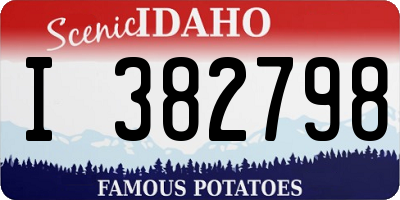 ID license plate I382798