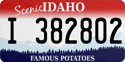 ID license plate I382802