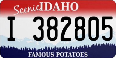 ID license plate I382805