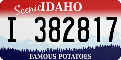 ID license plate I382817