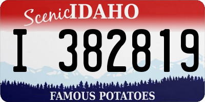 ID license plate I382819