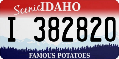 ID license plate I382820