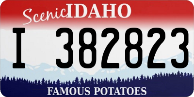 ID license plate I382823
