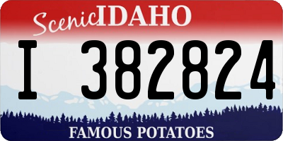 ID license plate I382824