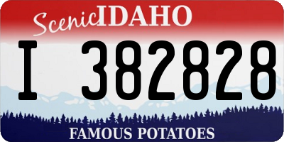 ID license plate I382828