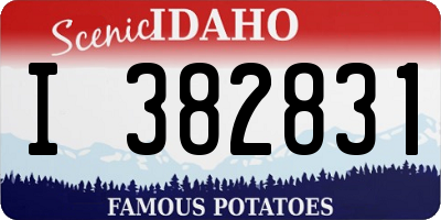 ID license plate I382831