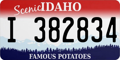 ID license plate I382834