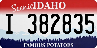 ID license plate I382835