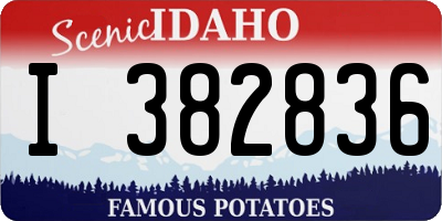 ID license plate I382836
