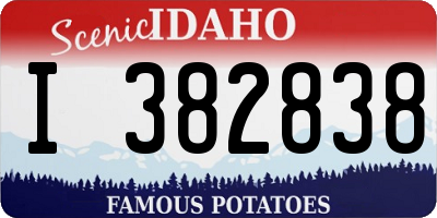 ID license plate I382838