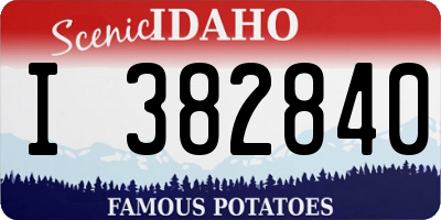 ID license plate I382840