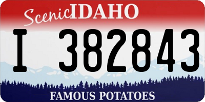 ID license plate I382843