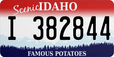 ID license plate I382844