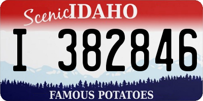 ID license plate I382846