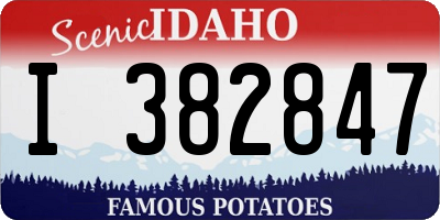 ID license plate I382847