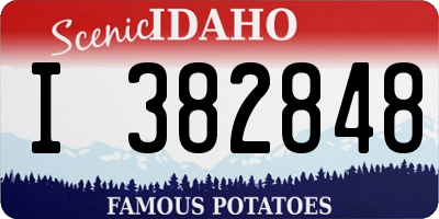ID license plate I382848