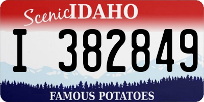 ID license plate I382849