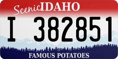 ID license plate I382851